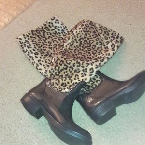 Cheetah Print Rainboots